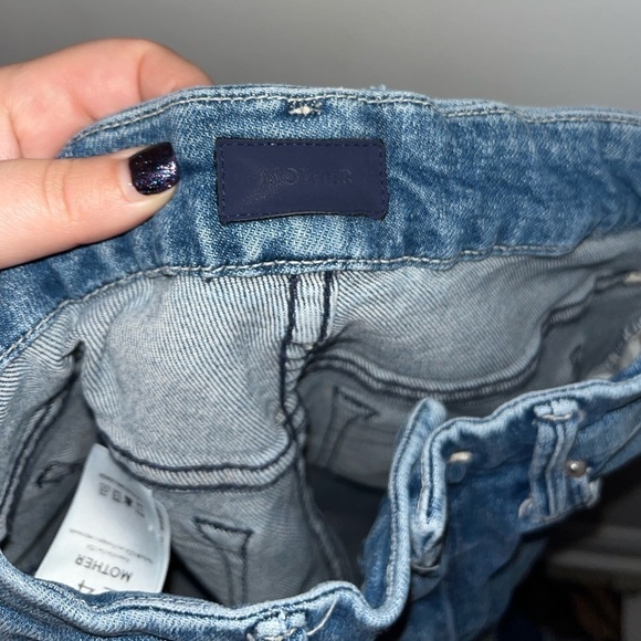 MOTHER High Waisted Looker Ankle Chew Rainbow Jeans in Learning To Hula Size 24 - Picture 4 of 14